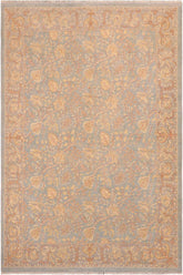 handmade Transitional Kafkaz Lt. Blue Lt. Gray Hand Knotted RECTANGLE 100% WOOL area rug 8 x 10